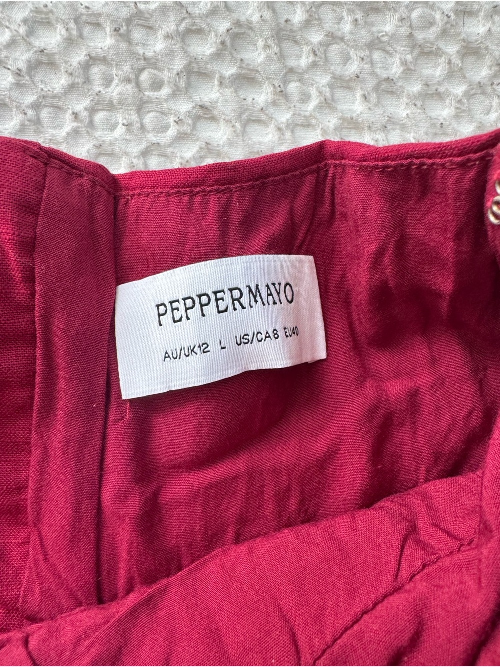 Peppermayo Strapless Raspberry Red Mini Dress - Picture 3 of 3